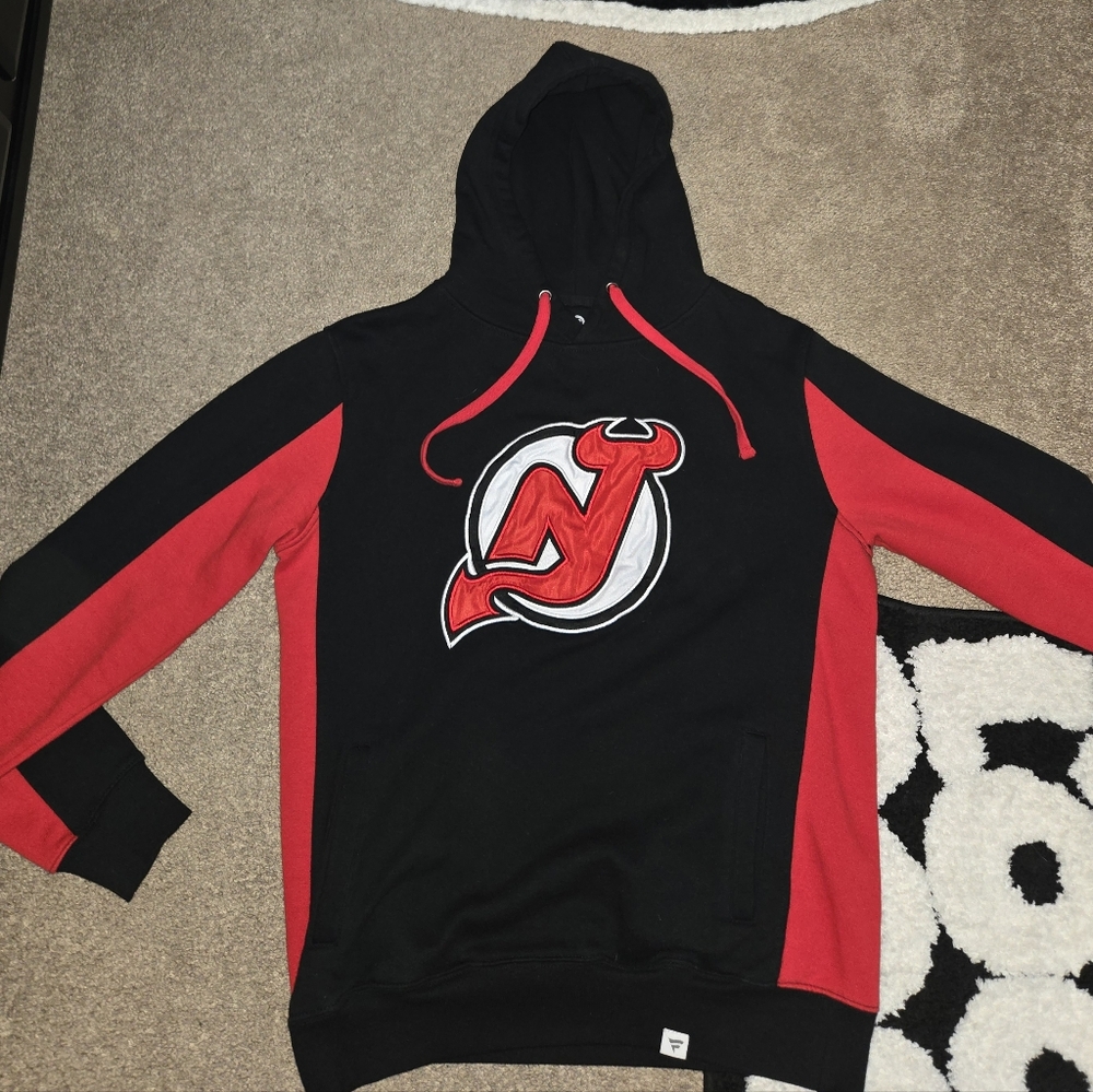 Fanatics Black and Red New Jersey Devils Hoodie